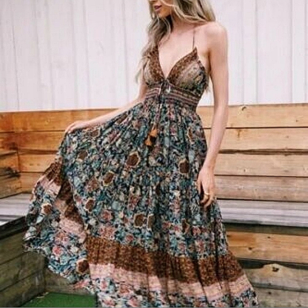 Free People Real Love Boho Maxi Dress